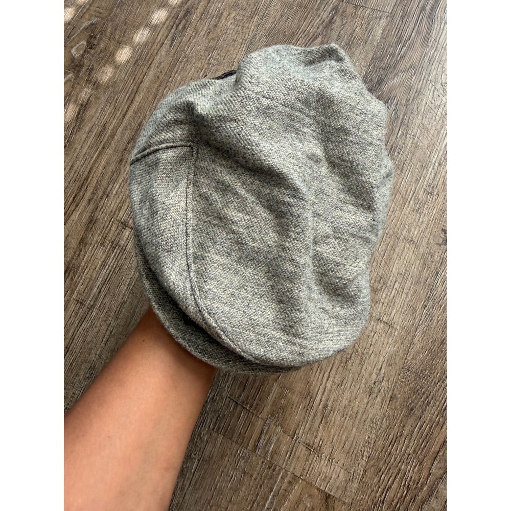Goorin Bros Woolrich Fabric Flat Cap Grey Tweed Wool Blend Newsboy Hat Small USA